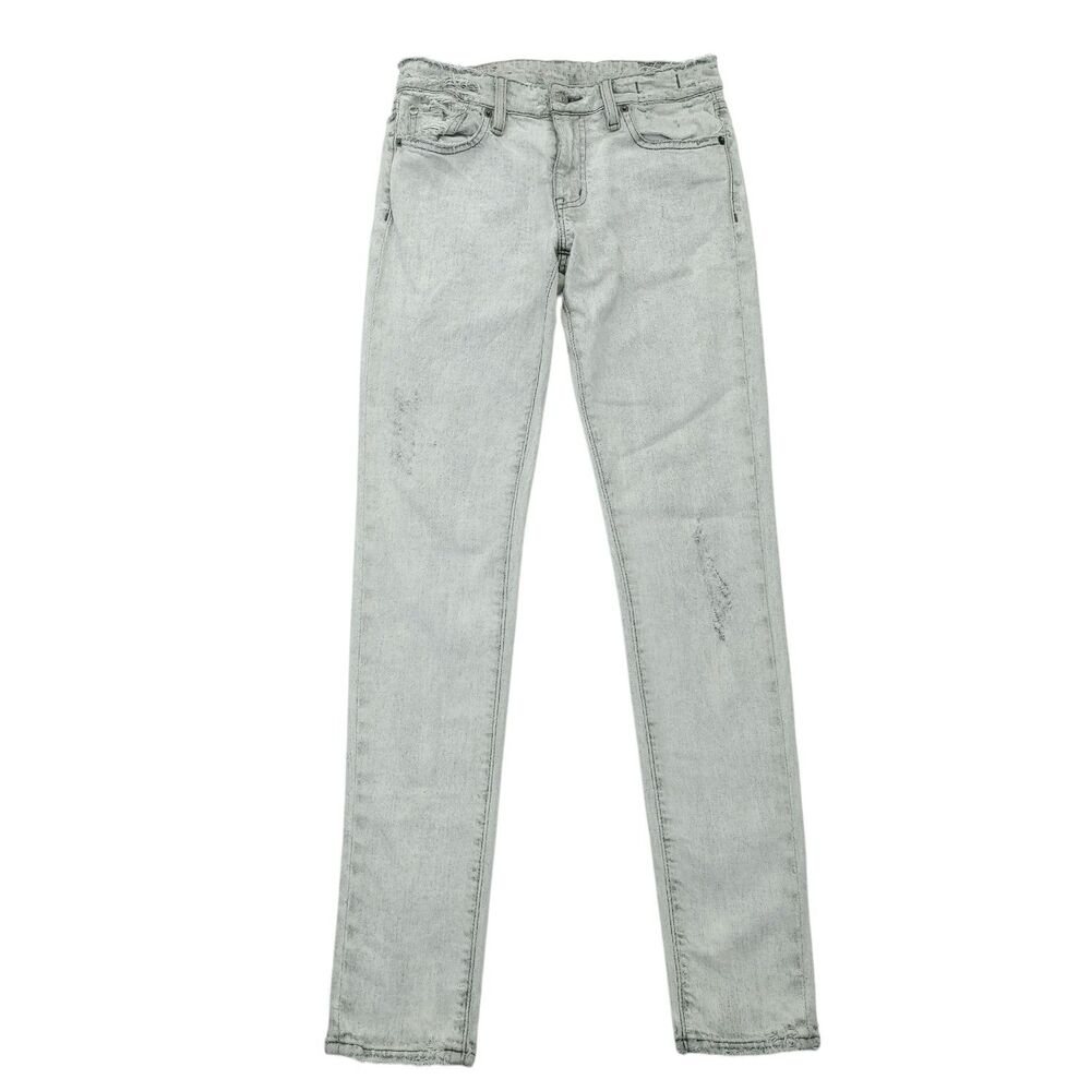 Denim & Supply Ralph Lauren Jeans Tag 28x32 Skinny Distressed Stone Wash Gray